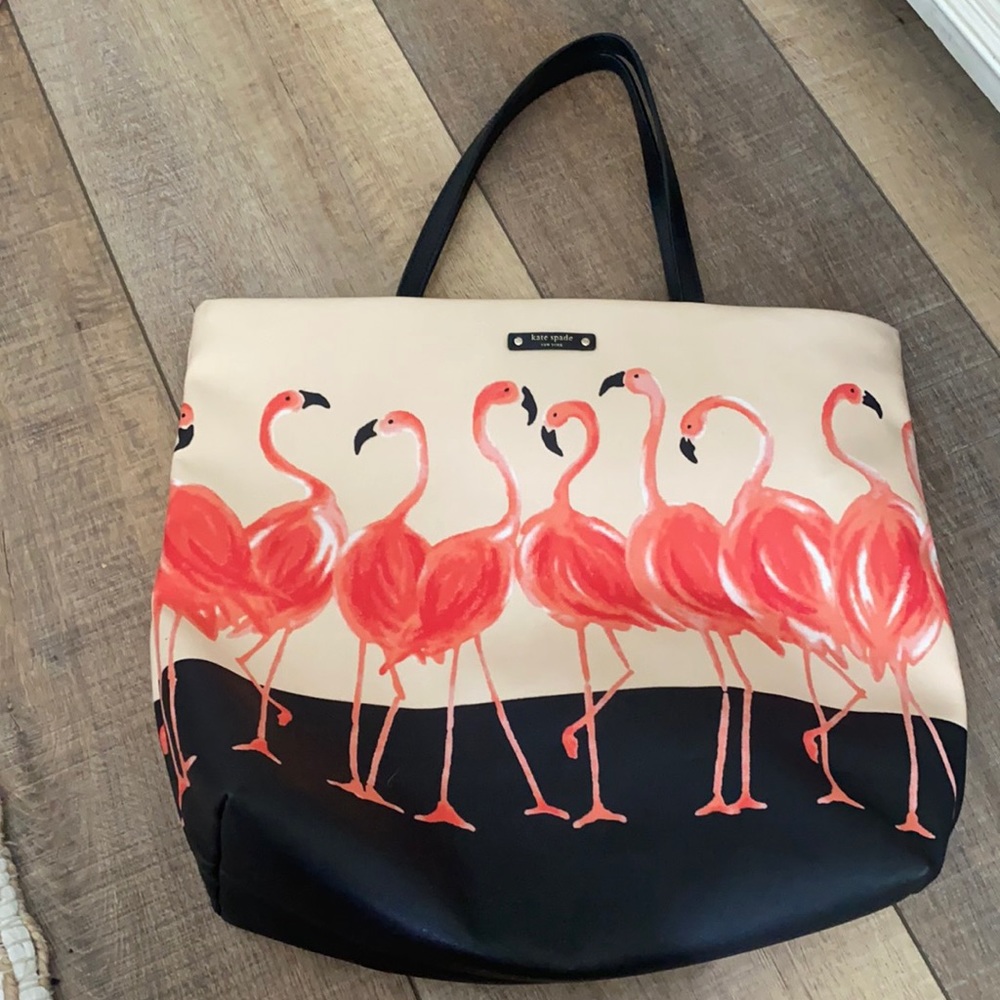 NWOT Kate Spade flamingo bon shopper tote